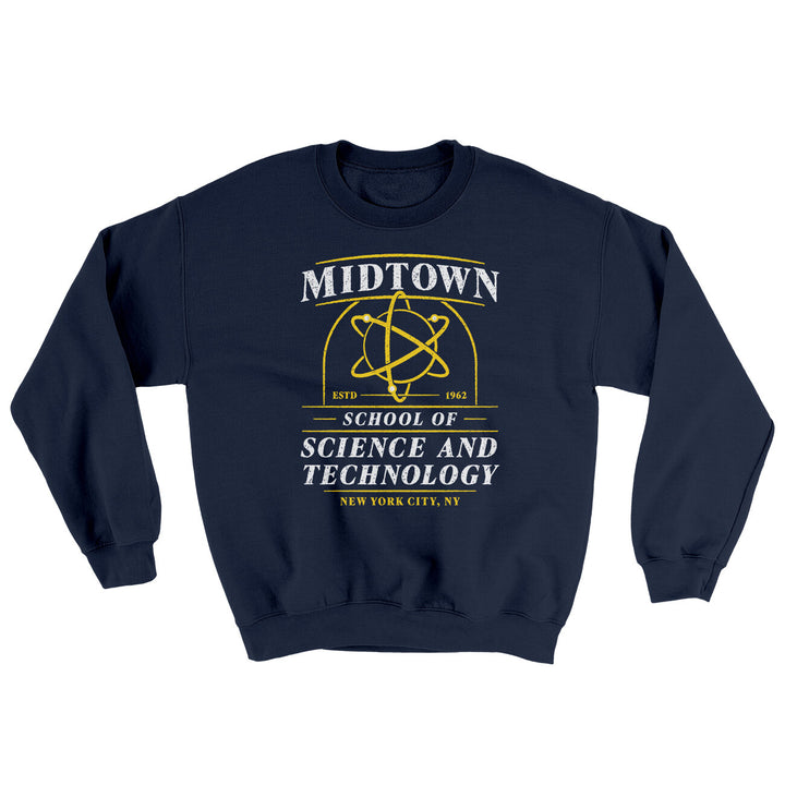 Midtown School of Science and Technology Ugly Sweater Crewneck Sweatshirt 50/50 Cotton Poly Blend