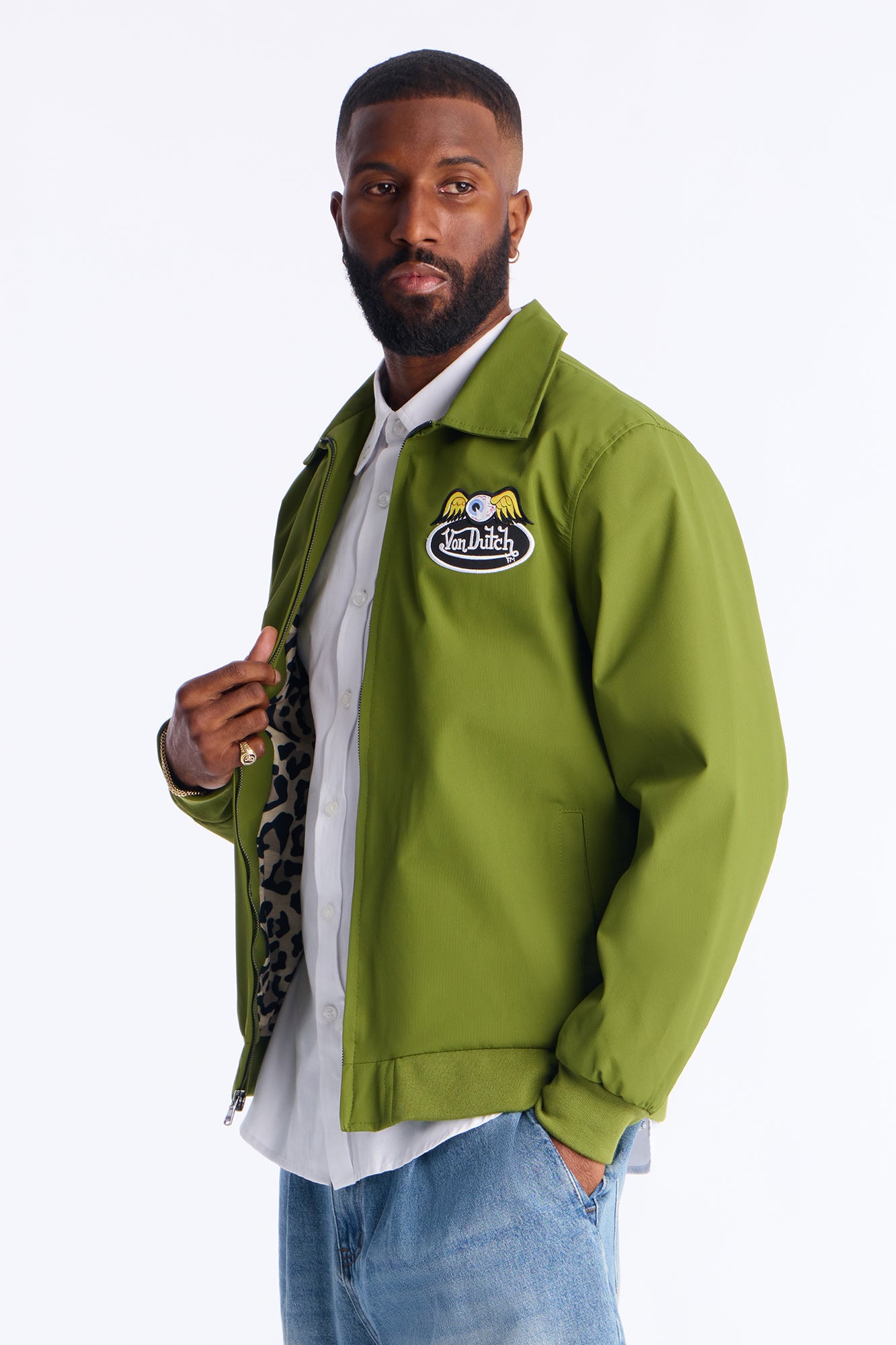 Von Dutch Kulture Bomber Jacket Green - Streetwear Style