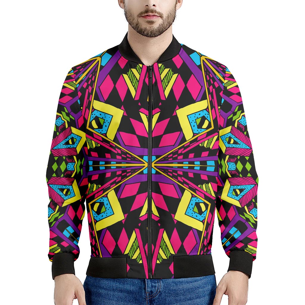 Psychedelic Ethnic Trippy Print Men's Bomber Jacket
